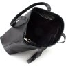 Женская сумка-шоппер из натуральной итальянской кожи черного цвета с ручками Grande Pelle (19062) - 10