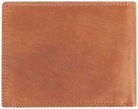 Чоловіче портмоне із гладкої шкіри без застібки Ridgeback JBNC39MN 94305 рудого кольору