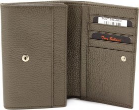 Гарний гаманець зеленого кольору з натуральної шкіри Tony Bellucci (10750) - 2