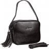 Чорна жіноча сумка класичного дизайну з натуральної шкіри Desisan (19139) - 4