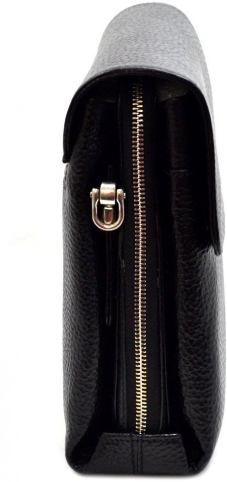 Чорна наплічна сумка компактного розміру з натуральної шкіри Desisan (3026-01)