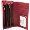 Красный кожаный кошелек с блоком для карточек ST Leather (17655) - 2