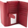 Красный кожаный кошелек с блоком для карточек ST Leather (17655) - 7