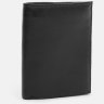Удобный мужской кожаный кошелек черного цвета без застежки Ricco Grande 65005 - 2