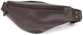 Стильная мужская сумка на пояс из натуральной кожи флотар коричневого цвета Shvigel 95105