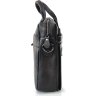 Класична чоловіча сумка для ноутбука з натуральної чорної шкіри Tiding Bag (21208) - 4