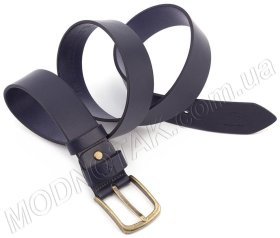 Мужской джинсовый ремень из натуральной кожи Grande Pelle (43101)