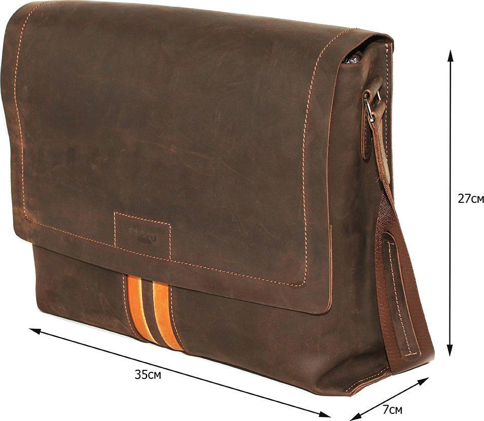 Стильна чоловіча сумка месенджер коричневого кольору VATTO (11647)
