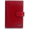 Лакированная обложка для документом из натуральной кожи с лазерной фактурой Desisan 106805 красного цвета modnotak фото - 1