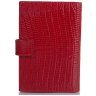 Лакированная обложка для документом из натуральной кожи с лазерной фактурой Desisan 106805 красного цвета modnotak фото - 2