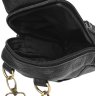 Миниатюрная мужская сумка через плечо из натуральной кожи черного цвета Keizer (21397) - 4
