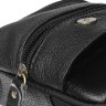 Миниатюрная мужская сумка через плечо из натуральной кожи черного цвета Keizer (21397) - 6