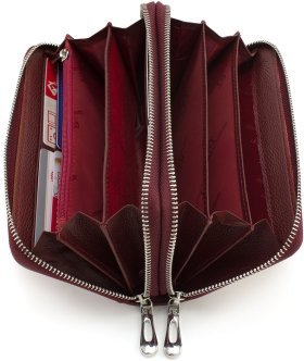 Жіночий великий гаманець-клатч на дві блискавки ST Leather (16205) - 2