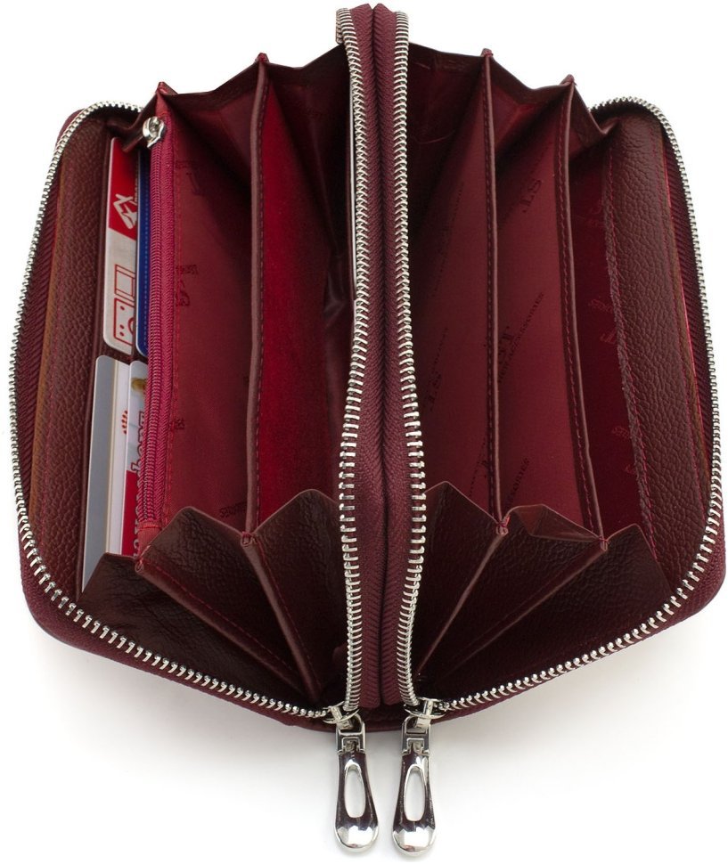 Жіночий великий гаманець-клатч на дві блискавки ST Leather (16205)