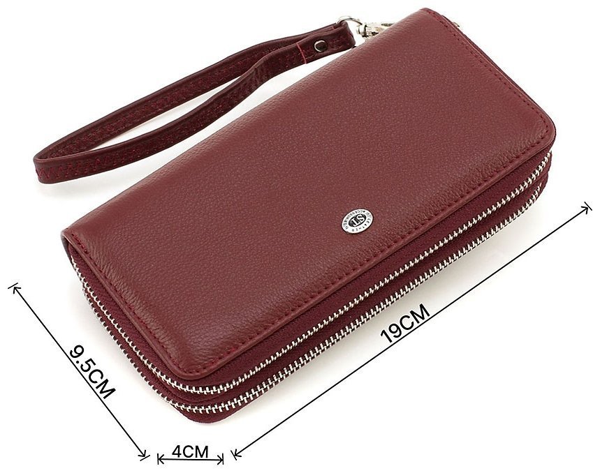 Жіночий великий гаманець-клатч на дві блискавки ST Leather (16205) modnotak фото №3