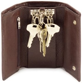 Большая кожаная ключница коричневого цвета ST Leather (16544)