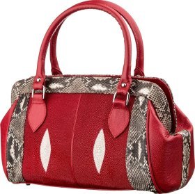 Яркая сумка из натуральной кожи морского ската большого размера STINGRAY LEATHER (024-18224)