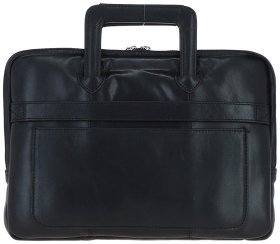 Кожаная сумка для ноутбука до 13&quot; на каждый день с ручками для переноски Ashwood PL45 Black 97805 черного цвета