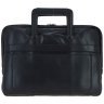 Шкіряна сумка для ноутбука до 13" на кожен день з ручками для носіння Ashwood PL45 Black 97805 чорного кольору modnotak фото - 2