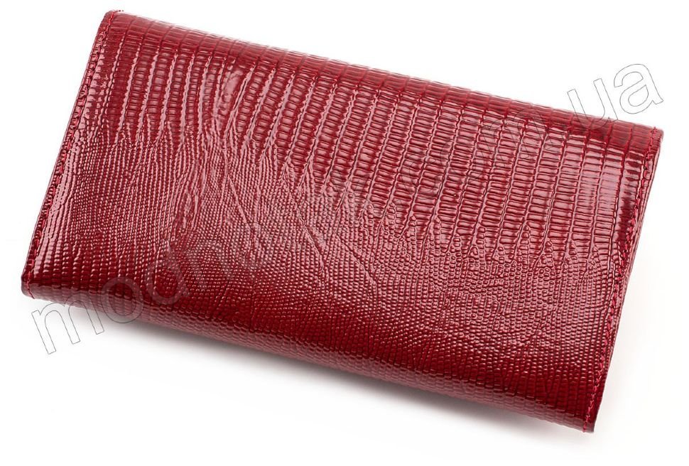 Красный лаковый кошелек на кнопке KARYA (1139-074)