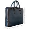 Стильная повседневная мужская кожаная сумка для ноутбука до 13"  Visconti AT50 Carl синего цвета 108005 modnotak фото - 2
