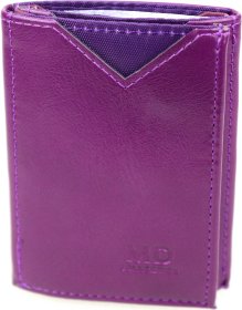 Фиолетовый женский маленький кошелек из кожзама с монетницей MD Leather (21518)