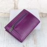 Фіолетовий жіночий маленький гаманець зі шкірозамінника з монетницею MD Leather (21518) - 5