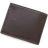Темно-коричневое портмоне из гладкой кожи без монетницы KARYA (0905-9) - 3