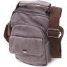 Сіра чоловіча сумка-барсетка маленького розміру із щільного текстилю Vintage 2422217 - 1
