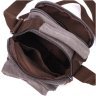 Серая мужская сумка-барсетка маленького размера из плотного текстиля Vintage 2422217 - 6