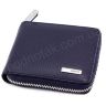 Синій шкіряний гаманець на блискавки KARYA (0962-44) - 1