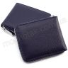 Синій шкіряний гаманець на блискавки KARYA (0962-44) - 5