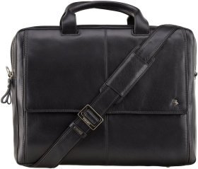 Якісна чоловіча сумка для ноутбука 15 дюймів із чорної шкіри Visconti Anderson 68805