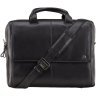 Качественная мужская сумка для ноутбука 15 дюймов из черной кожи Visconti Anderson 68805 - 1