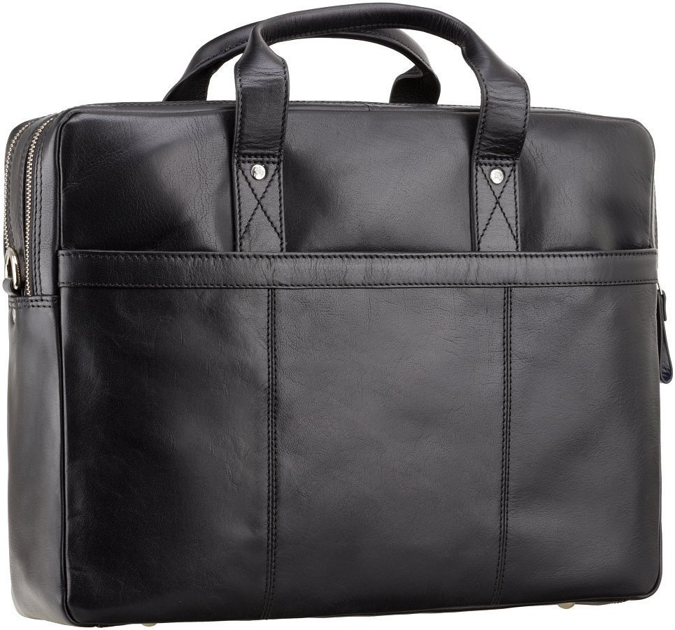 Якісна чоловіча сумка для ноутбука 15 дюймів із чорної шкіри Visconti Anderson 68805