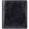 Класичне чоловіче портмоне з натуральної шкіри чорного кольору під багато карток Visconti Matteo 69005 - 1