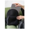 Повсякденний жіночий рюкзак із натуральної високоякісної шкіри чорного кольору BlankNote Groove M 79005 - 3