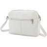 Жіноча сумка-кроссбоді білого кольору із натуральної шкіри італійського виробництва Grande Pelle (59105) - 3