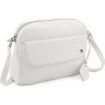 Жіноча сумка-кроссбоді білого кольору із натуральної шкіри італійського виробництва Grande Pelle (59105) - 1