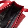 Маленькая женская сумка из натуральной кожи красного цвета с ручками KARYA (19618) - 10
