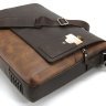 Мужская кожаная сумка-мессенджер коричневого цвета на плечо Tom Stone (10996) - 5