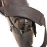 Мужская кожаная сумка-мессенджер коричневого цвета на плечо Tom Stone (10996) - 13
