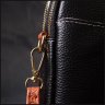 Миниатюрная женская сумочка на плечо из натуральной кожи черного цвета Vintage 2422269 - 9