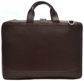 Коричневий чоловічий портфель із фактурної шкіри під ноутбук та документи Desisan 81006