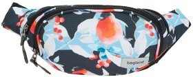 Поясна сумка (бананка) з Оксфордського текстилю з принтом снігура з ягодами Bagland 111406
