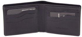 Чоловіче портмоне з італійської шкіри темно-синього кольору Grande Pelle (13241)