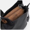 Невелика жіноча шкіряна сумка чорного кольору з двома ручками Keizer 71606 - 7