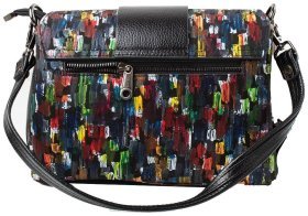 Яркая женская кожаная сумка-кроссбоди с дизайнерским принтом Desisan 81606