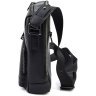 Чоловіча шкіряна сумка через плече з безліччю відділень HT Leather 111706 чорна modnotak фото - 4