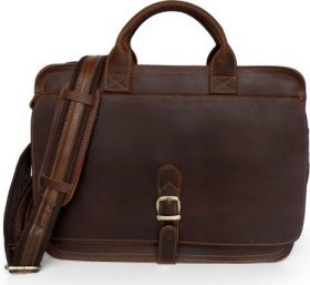 Элегантная мужская сумка из винтажной кожи для документов А4 VINTAGE STYLE (14221)